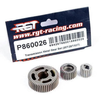 

3PCS Metal Drive Gearbox 20/28/53T Transmission Box Wheel Upgrade OP Parts P860026 f RC RGT86100 Wrangler Climbing Car
