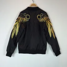 Модная весенняя версия короткая куртка-бомбер ветровка с вышивкой крутая Женская куртка Осень