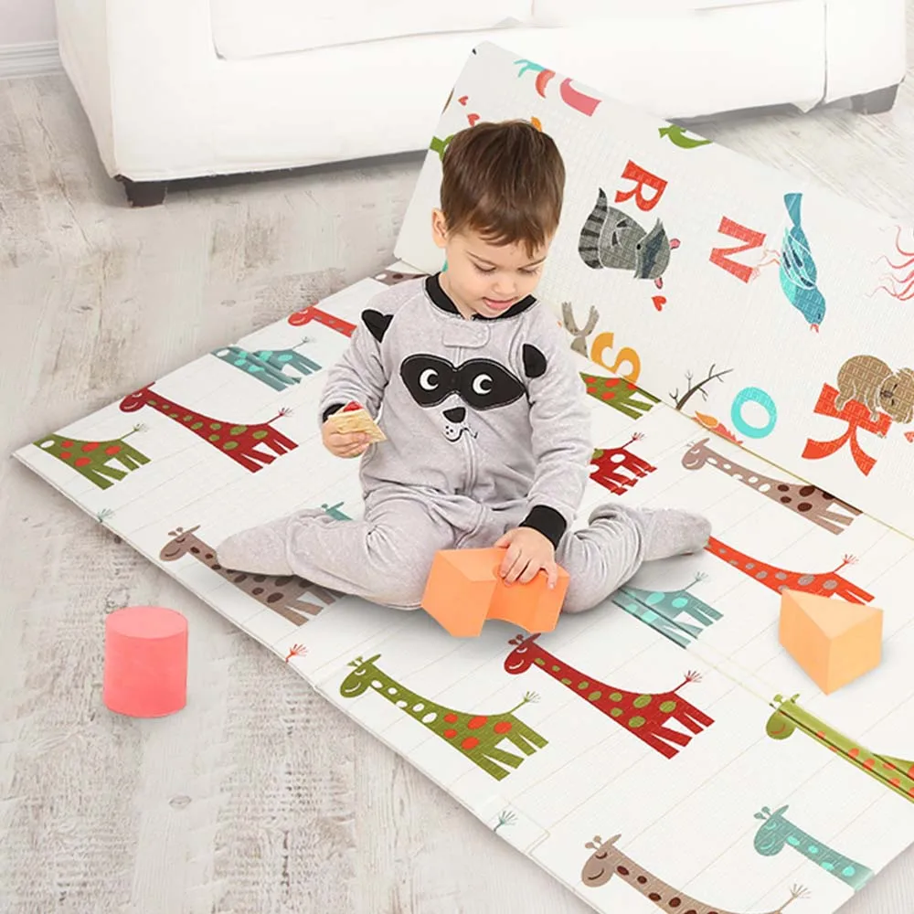 

Baby XPE Cartoon Play Mats Folding Children Carpet Puzzle Mat Anti-slip Blanket Living Room Baby Game Blanket
