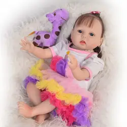 KEIUMI 22 ''модные мягкие силиконовые винил Reborn baby girl 55 см для детей рождественские подарки см Boneca Reborn DIY игрушечные лошадки