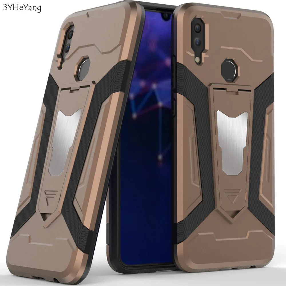 Роскошный бронированный чехол 6 21 ''для Huawei P Smart 2019 металлический кольцевой