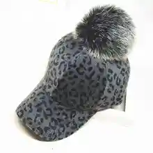 MYZOPER Новая мода Hairball Leopard демисезонный Повседневная бейсбольная кепка утепленная одежда Корейская версия женская шляпа шапка для взрослых