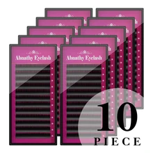 Abnathy Lashes 0,05, все размеры, 10 шт., накладные ресницы, материал «норка», для наращивания ресниц,, тонкие и мягкие Накладные ресницы