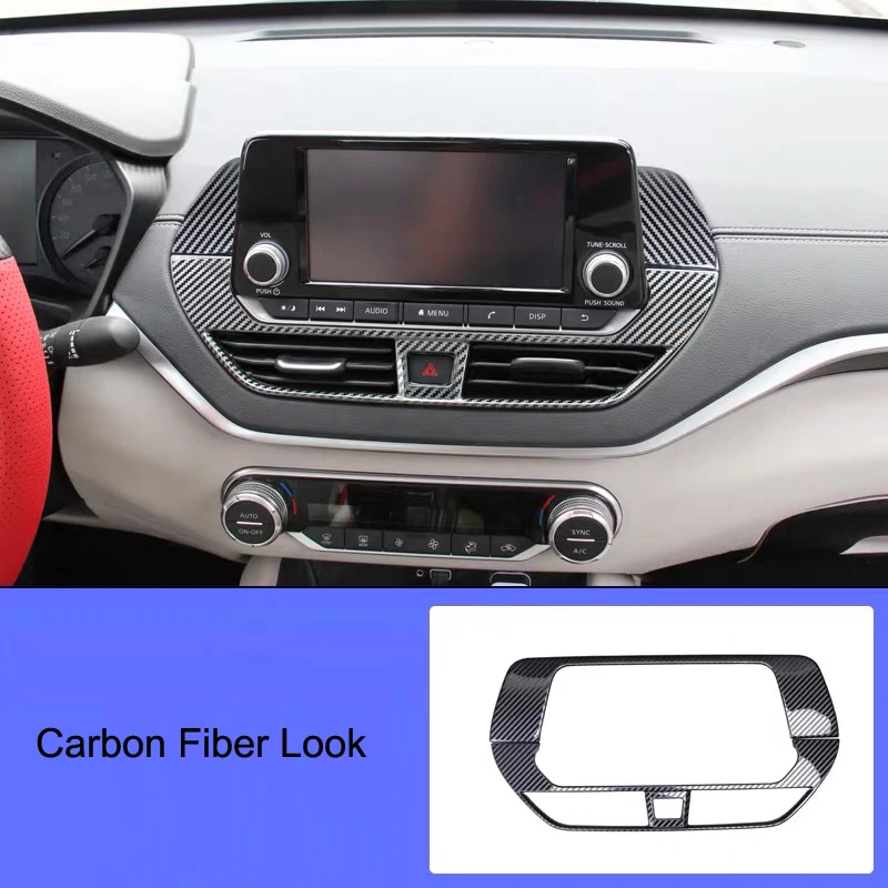 

For Nissan TEANA/Altima 2019 1PC ABS Car Interior Navigation Control Panel Air Conditioner Outlet Decorative Frame Cover Trim