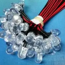 F8 8 мм теплый белый, красный, зеленый, голубой, желтый оранжевый RGB 12В светодиодный светильник с 20 см провод для игрушка «сделай сам» штекер x 100 шт