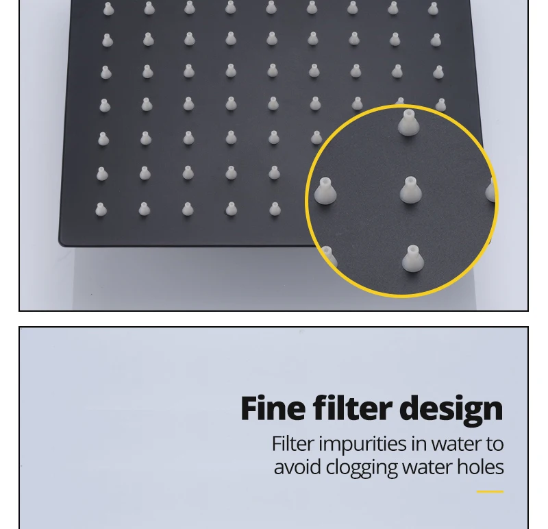 8 Matte Black Shower System Contain Shower Faucet Rough-in Valve Body and Shower Set (17)