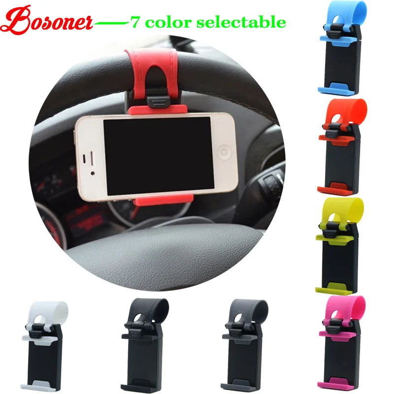 1PC Universal Car Phone Holder Steering Wheel Bike Clip Mount Mobile