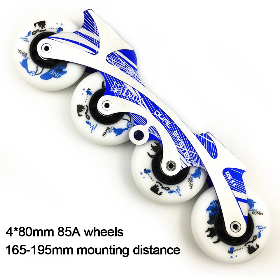 

Frame & 80 mm 85 A Wheels & Bearings for Inline Skates Base for Brake Slalom Slide Free Skating for Adult Kids Skates Basin DJ56