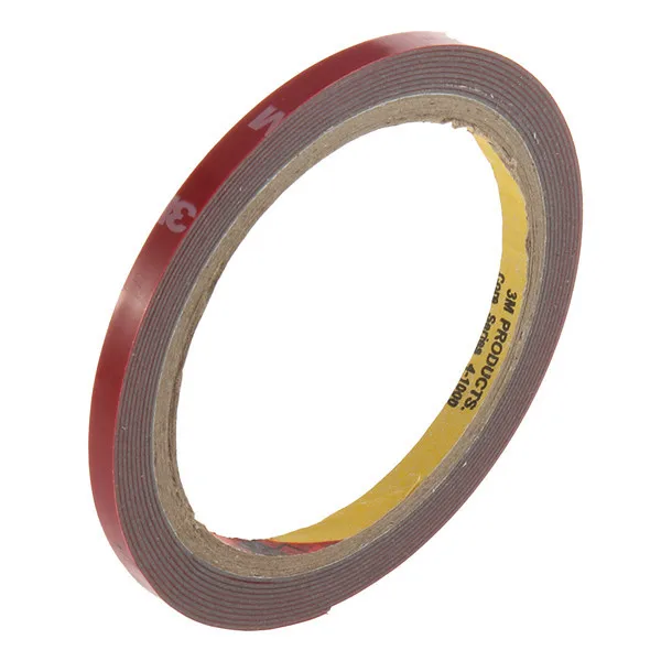 

1pcs 3M Red Tape 6mm Wide High Strength Auto Truck Car Sticker Acrylic Foam Vehicle Double Sided Adhesive