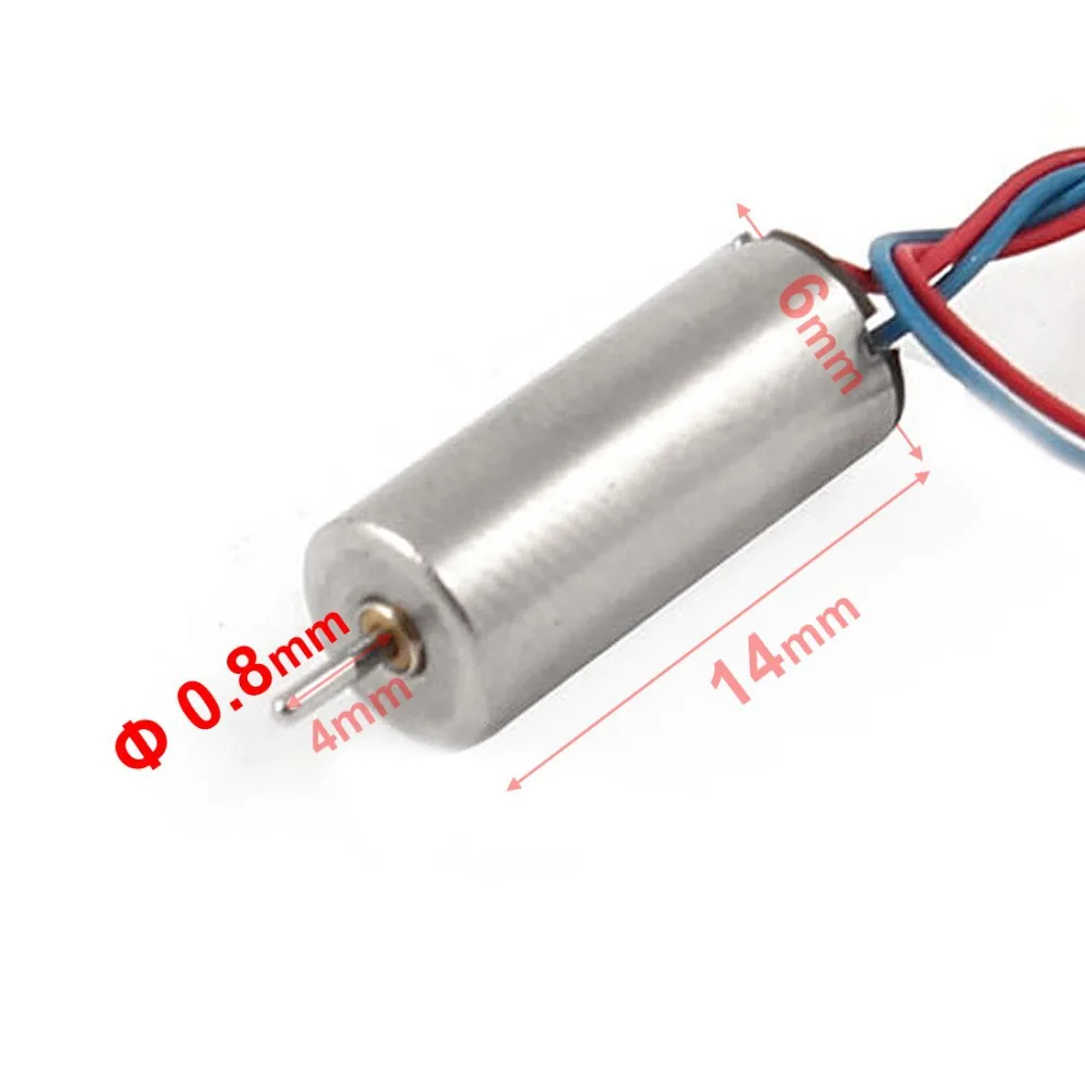 Вал диаметром 0.8 мм 5 шт./лот DC 4.2 В 46500 об./мин. магнитный мини мотор Coreless для DIY RC самолет 6 мм x 14 мм( D* L) скидка 70