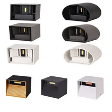 Регулируемый 20 Вт светодиодный настенный светильник IP65 водонепроницаемый внутренний и наружный алюминиевый настенный светильник поверхностного монтажа куб светодиодный садовый светильник для крыльца