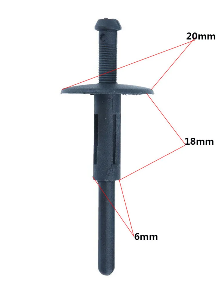 Xiaobaishu 50 шт. автомобильный бампер крыло 6 мм отверстие черный пластик Заклепки Крепеж для BMW авто внутри декоративный удерживающий зажим