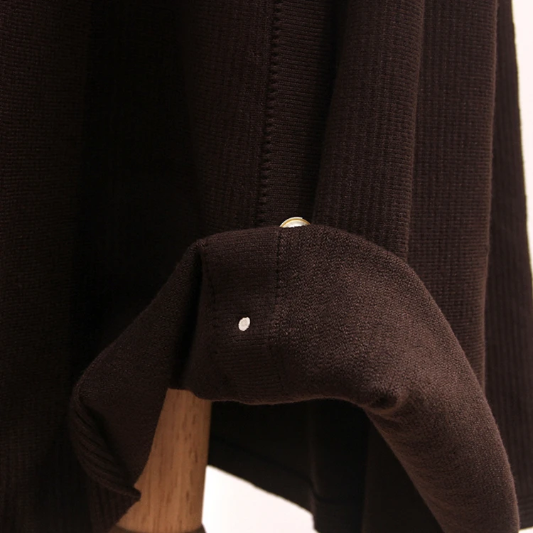 YoungGee Женская юбка-трапеция средней длины с высокой талией, элегантная осенне-зимняя вязаная Высококачественная Тюлевая юбка с бусинами черного и коричневого цвета