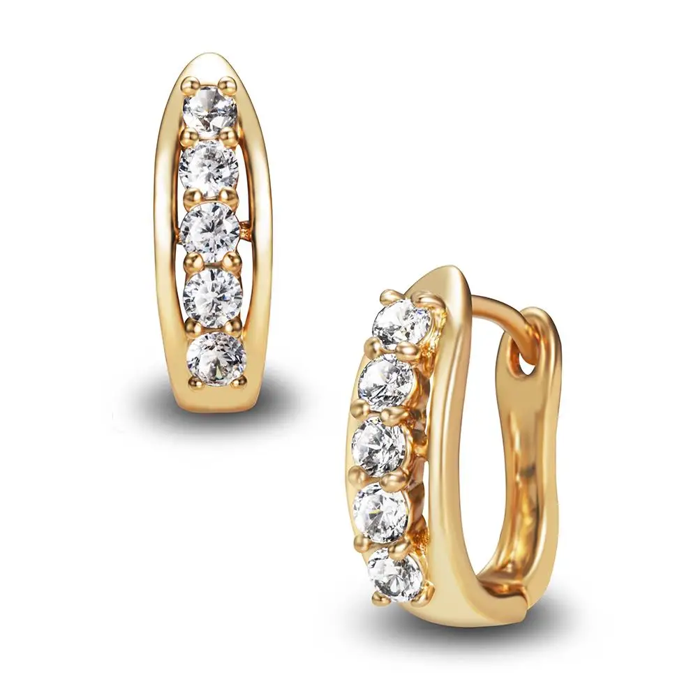 Серьги кольца женские посеребренные с фианитами и кристаллами|earring charms|multicolor