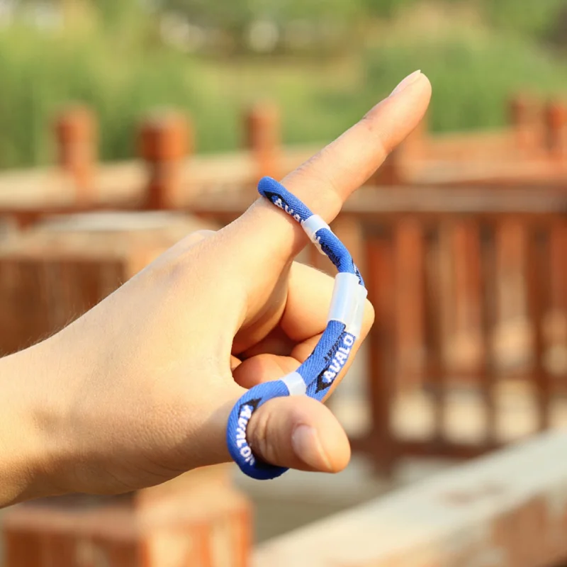 1pc 13.5cm Adjustable Archery Finger Sling In Black Red Blue Recurve