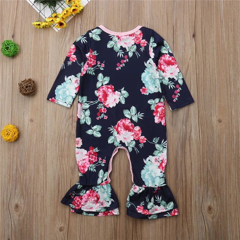 От 0 до 2 лет комбинезон для новорожденных девочек красный с цветочным принтом