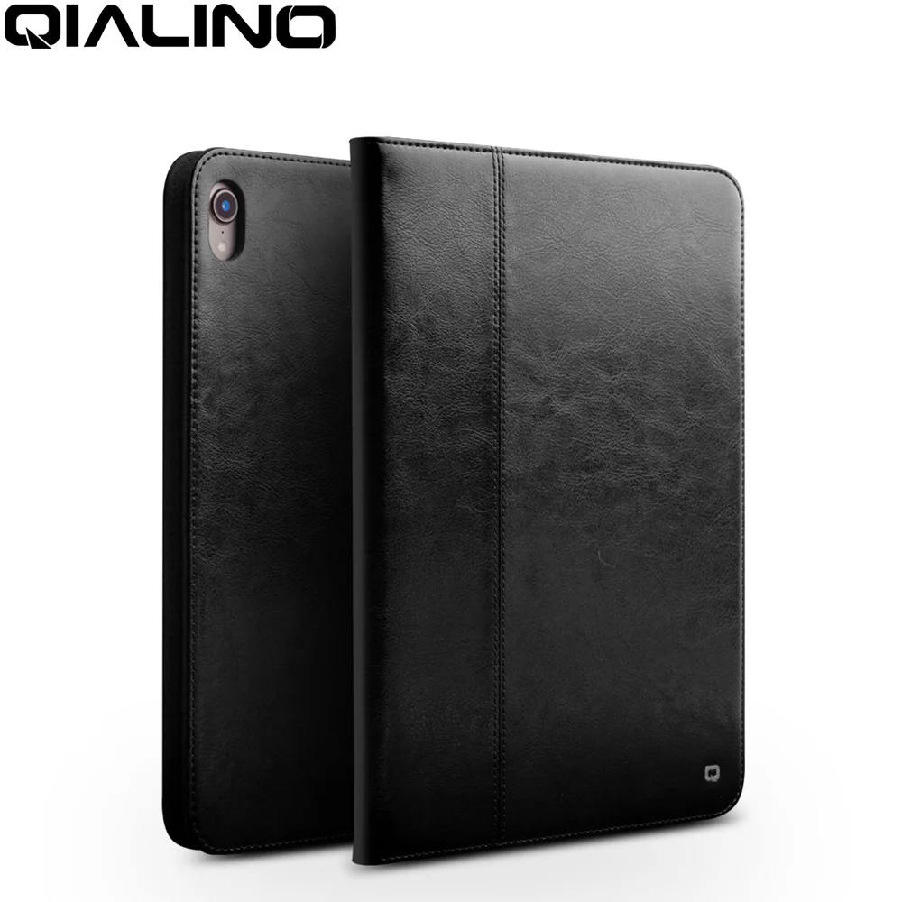 Модный чехол QIALINO из натуральной кожи с откидной крышкой для Apple iPad Pro 12 9 2018