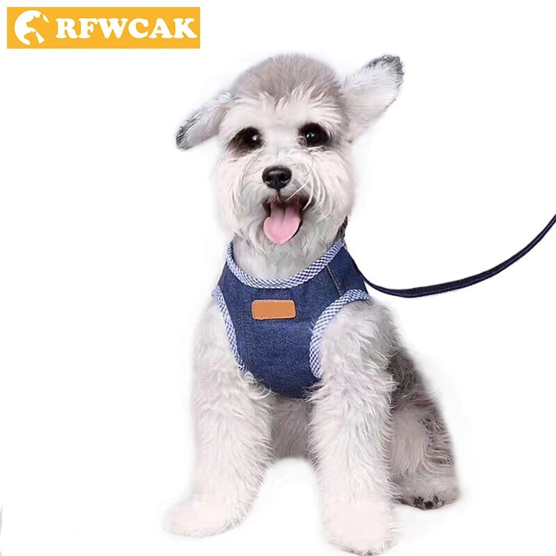 RFWCAK Новый Дизайн Pet Supplie Мода щенок грудь обратно ковбой тяги Набор Собака Грудь