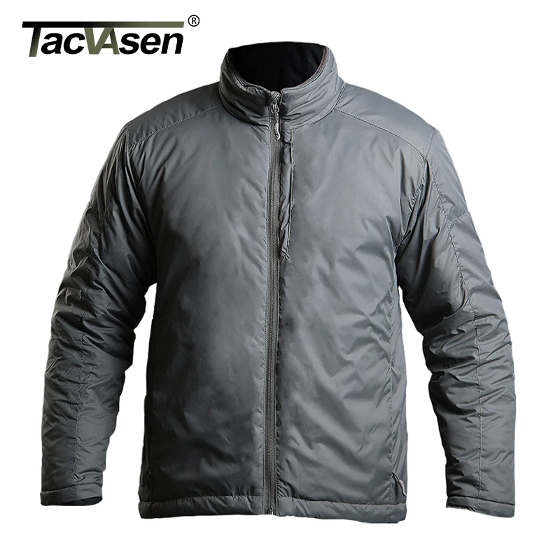 TACVASEN Men Winter Tactical Jacket Army Thermal Reflective Jacket Man