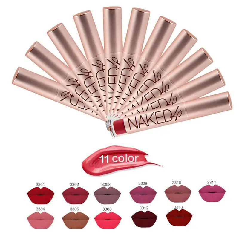 

Professional 12 Colors Matte Women Liquid Lipstick Make Up Velvet Waterproof Transferring-free Lipstick Cosmetic Tool