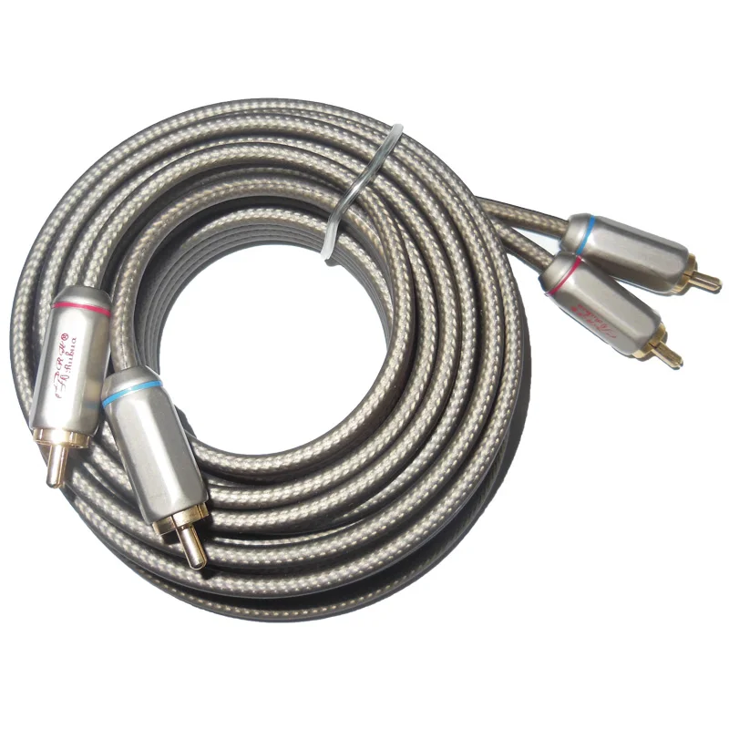 High Quality 5m RCA Interconnect Cable Auto Amplifier Speaker Wire Car Styling Pure Copper Car