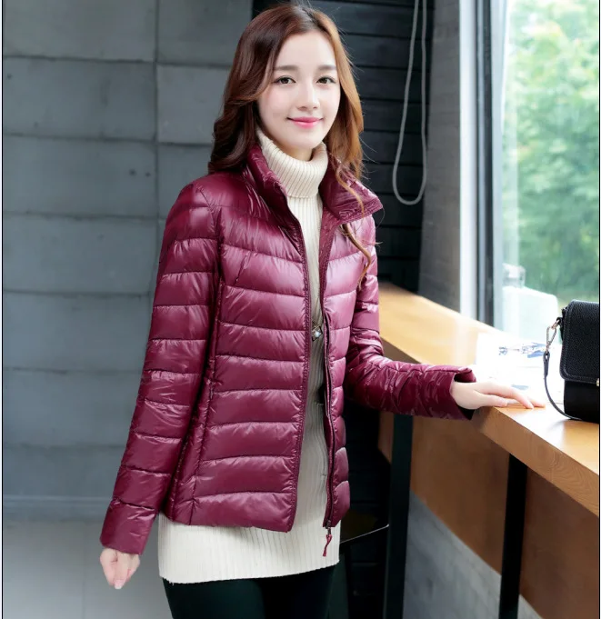 2017 women ultra light down jacket winter duck down