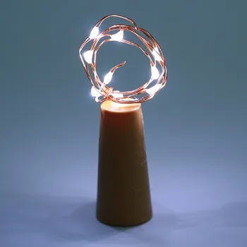 

50CM 10 LEDs Copper Wire Cork Shaped LED Night Starry Light String Lamp Christmas Decoration Home Decor Hot Sale