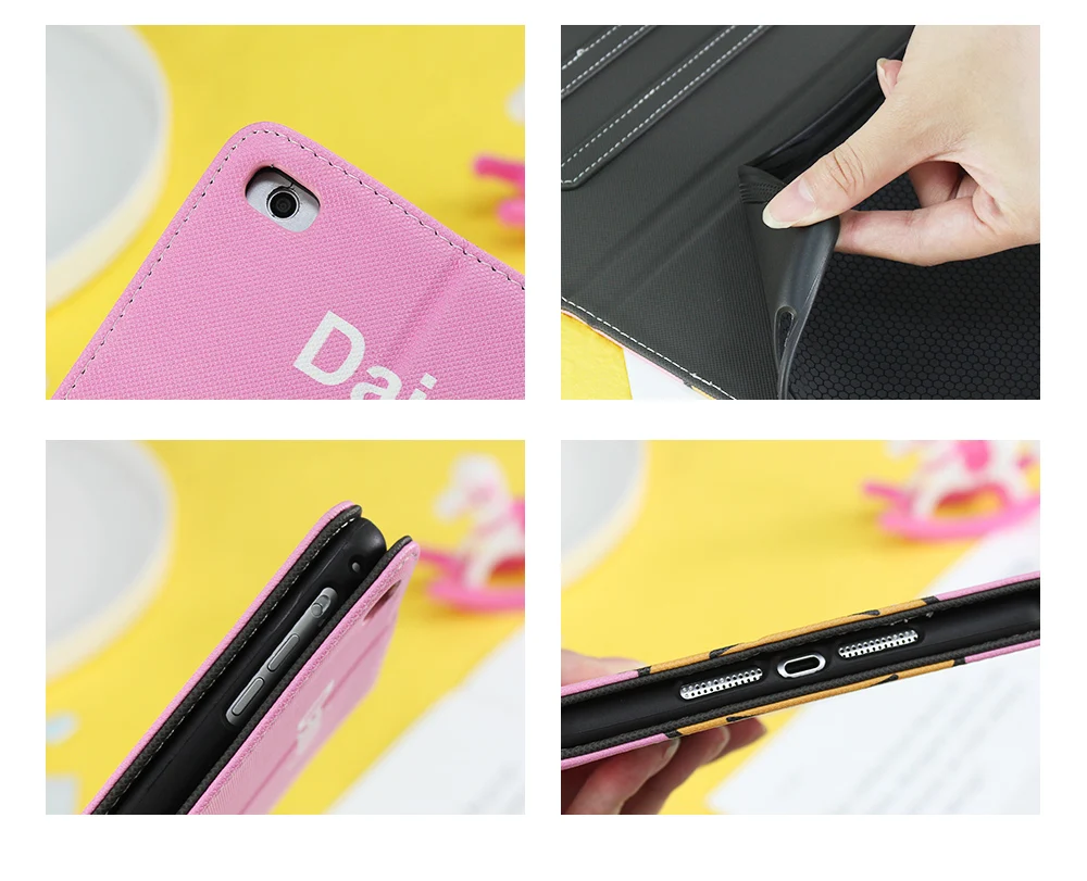 Ceny Etui dla nowego ipad 9.7 cal 2017 2018 dla ipad Air 1 Air 2 dla ipad Pro 9.7, EQHTX Cartoon inteligentne silikon PU skórzane etui