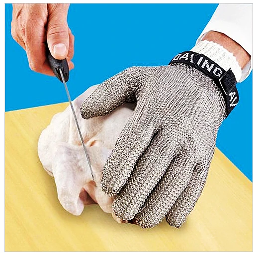 Одна защита пальцев из нержавеющей стали пластиковый ремешок для резки безопасный большой палец защищает один кусок