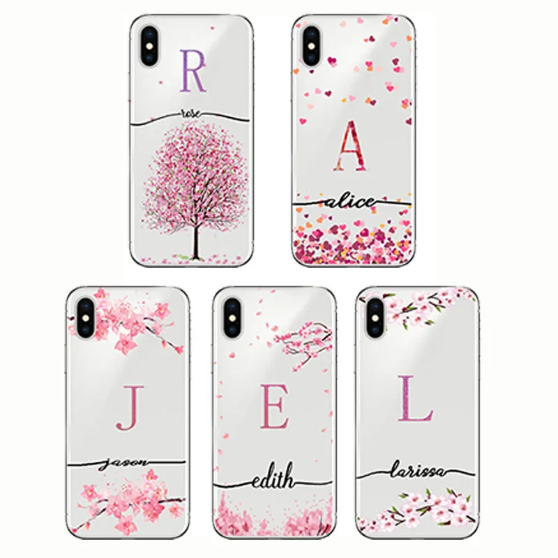 

phone case for Samsung S9 s10 PLUS S10e for Huawei P30 P20 Lite Pro Mate 20 XCustom Case DIY Name for iPhone7 8 Plus X XS