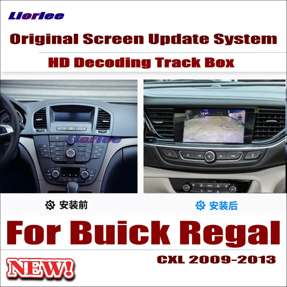 

Liorlee For Buick Regal CXL 2009-2013 Original Car Screen Update Decoder Parking Rear view Camera Carplay Interface Adapter Plug