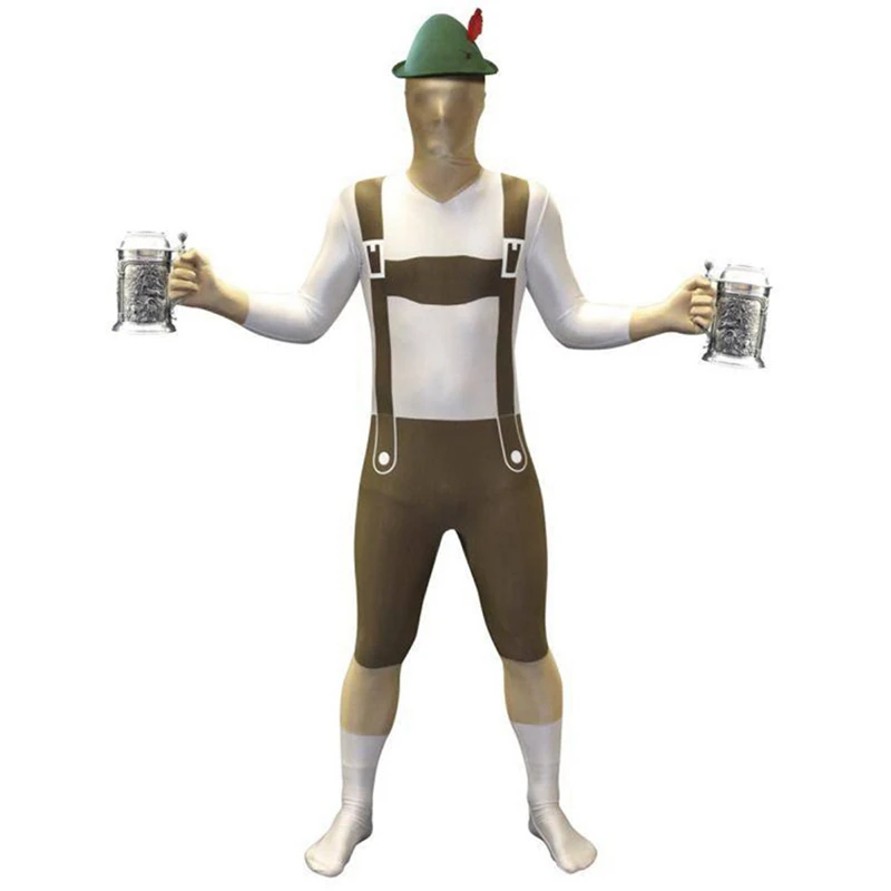 German Beer Festival Costume Halloween Cosplay Uniform Men's Bar