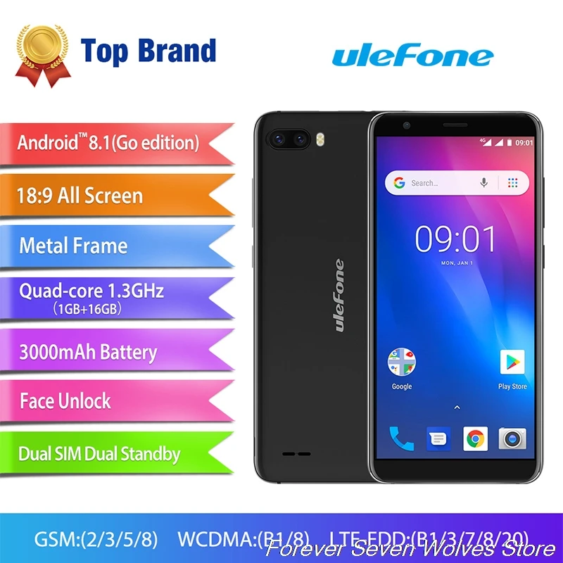 Ulefone S1 Pro 5 дюймов 18:9 все экран 4G MTK6739 четырехъядерный 1 Гб + 16 13MP двойная задняя