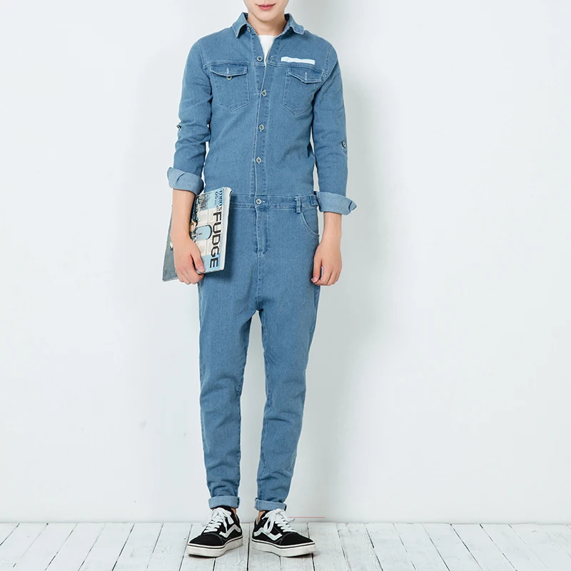 male jean jumpsuit