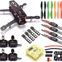Мини ZMR250 Квадрокоптер из углеродного волокна CC3D EVO управление MT2204 2300kv двигатель BLHeli прошивка 20A ESC 5045 Prop светодиодный фонарь