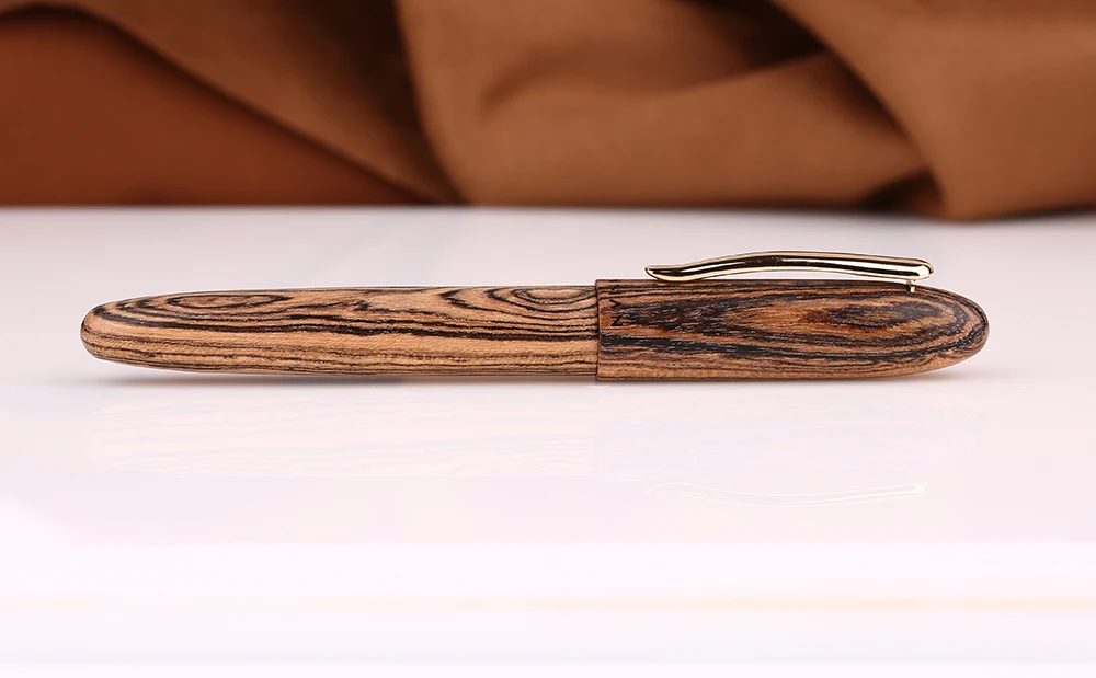 Новая авторучка Moonman M6 из натурального дерева ручной работы, полностью деревянная красивая текстура тигра F/M/изогнутое перо, модная ручка для письма