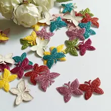 

150PCS Colored Glitter butterfly patch clothes diy craft scrapbook Wedding Patches party supply Greeting cards decoration