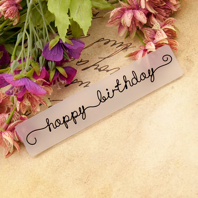 15x3 см надпись &quotHappy Birthday&quot тонкая фотопапка для тиснения пластиковая папка
