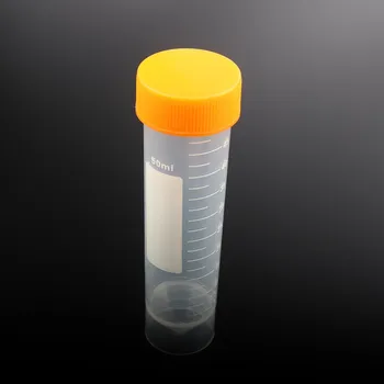 

10pcs 30*115mm 50ml Standing Storage Bottles Home Garden Fruit Seeds Container Plastic Transparent Centrifuge Tube