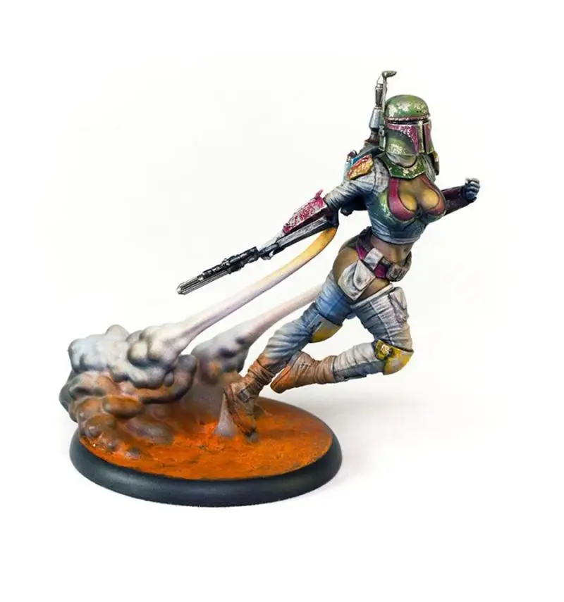 

Unpainted Kit 1/24 high 75mm general VIXEN HUNTER Knight 75mm with base Resin Figure miniature garage kit