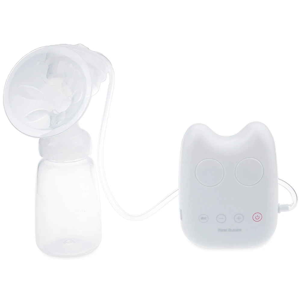 

Real Bubee USB Electric Breast Pump Nipple Bottle Electric Powerful Nipple Suction BPA Free Breast Pumps Cold Heat Pad Nipple