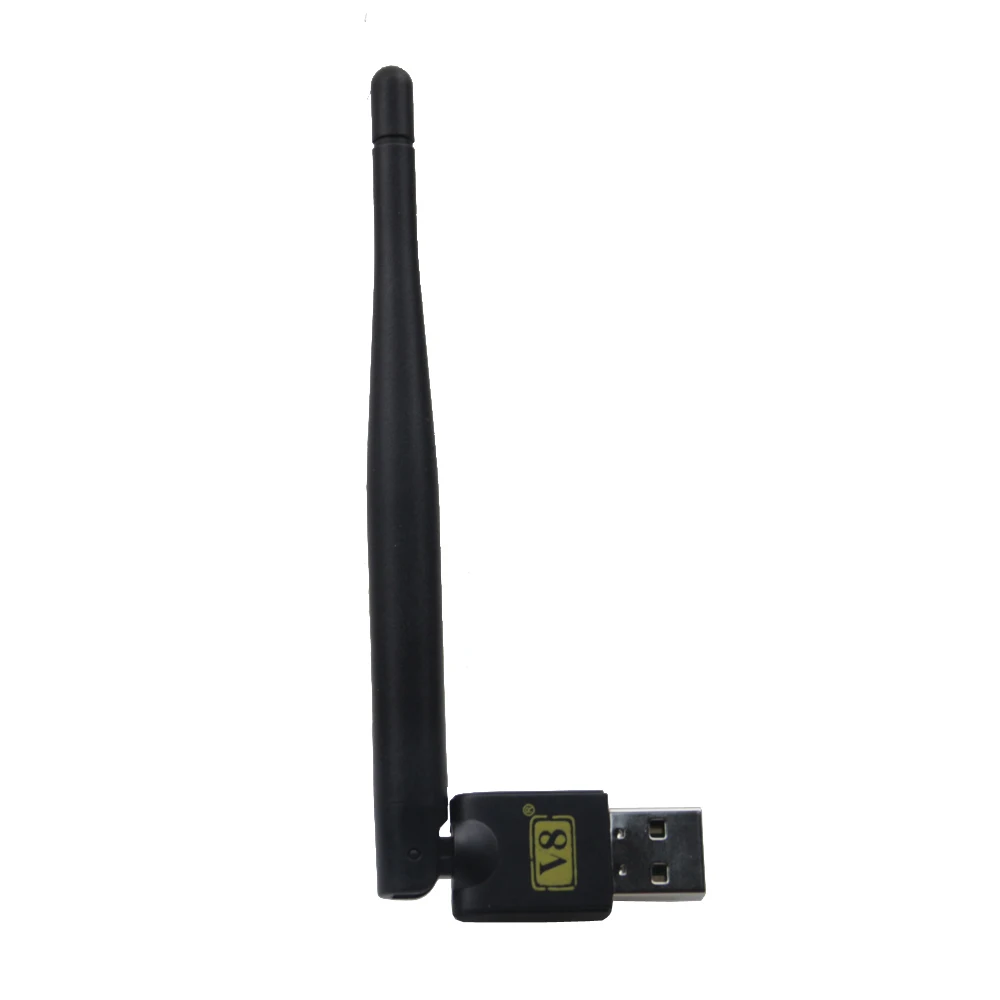Для Freesat V7 V8 150 Мбит/с RT5370 беспроводной Mini-USB адаптер сетевой карты 802.11n/g/b приемник USB Wi-Fi подвесная антенна