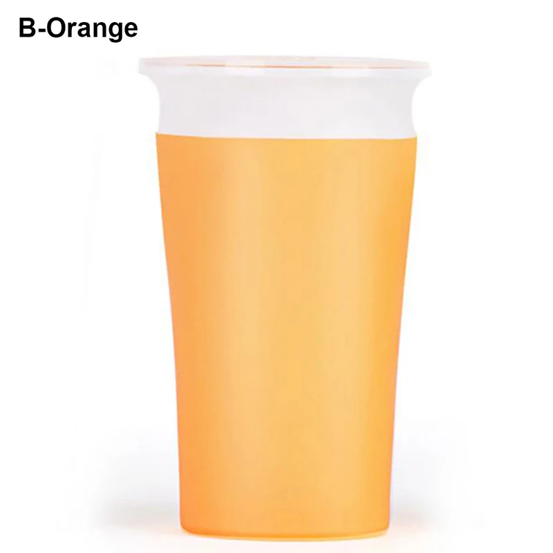 1 X Spill Free Drinking Cup New Hot Sale 1 Pcs Trainer Cup Toddler Training Drinking Anti Spill Kids Chew Proof 360 Degree - Цвет: B-O
