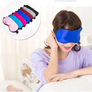 

New 1 Pc Unisex Soft Eyepatch Blinder Winker Eyeshade Sleeping Pure Silk Eye Mask Goggles Cover Travel Relax Eye Mask