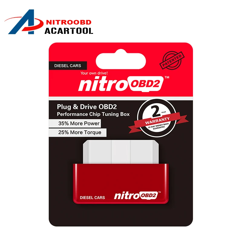 

NitroOBD2 Chip Tuning Box Plug & Drive OBD2 performance Diesel Car more Power more Torque Nitro OBD Diesel Box 200km Scan Tool