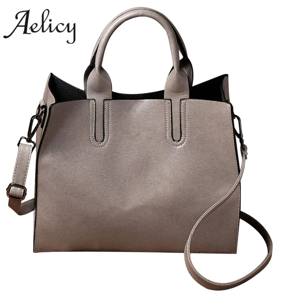 

Aelicy High Quality Popular Fashion Brand Design Female Top-handle Bag PU Leather Soft Vintage Ladies Women's Purses And HandBag