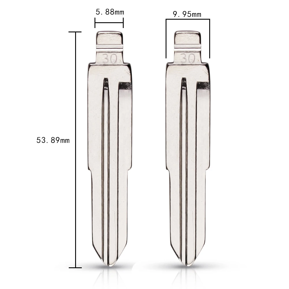 Dandkey Универсальный складной Флип Автомобильный ключ пустой неразрезанный лезвие 30# NO.30 для CMC Junjie Galena Sceo Daewoo матрица Хромированная медь
