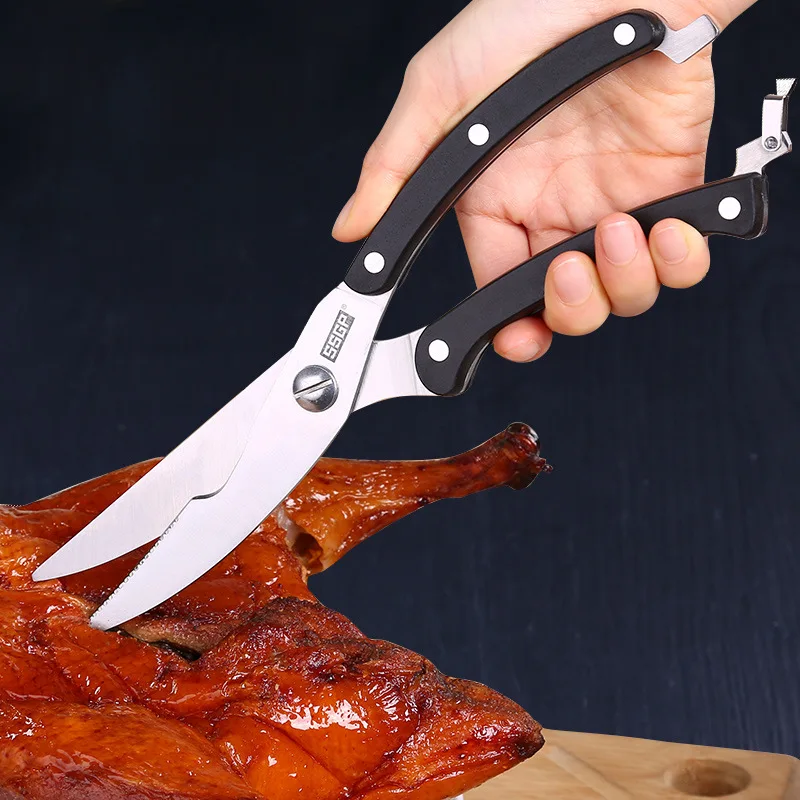 Big Kitchen Scissors Cutter Knife Board Stainless Steel Kitchen