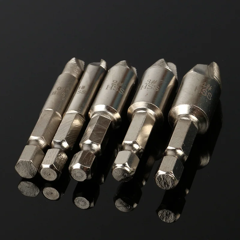 Buy 5pcs Carpenters Screw&Bolt Extractor Guide Drill