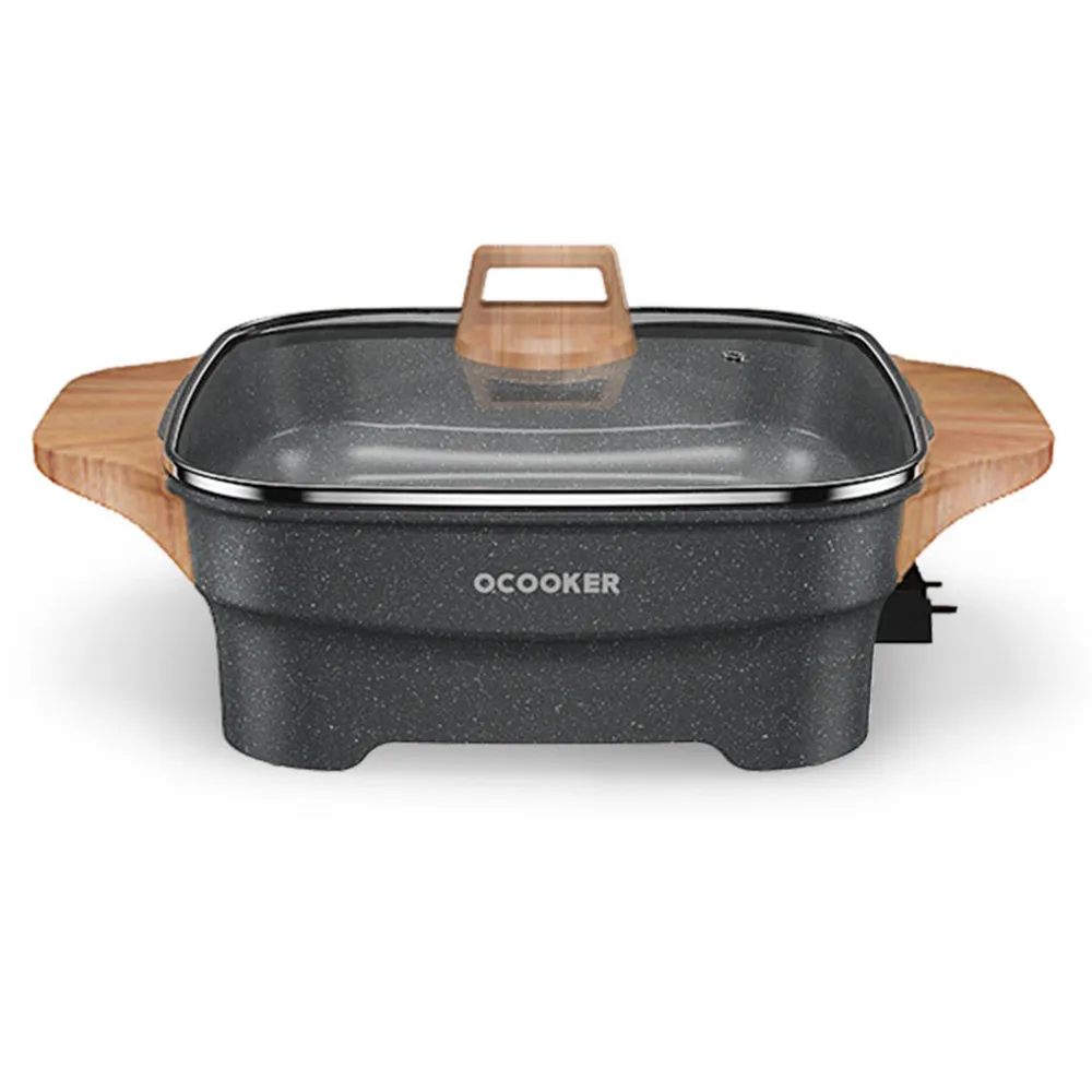 1 Mijia QCOOKER 4L многофункциональный бытовой электрический горячий горшок пищевой антипригарное покрытие контроль температуры сплав горшок - Цвет: Black